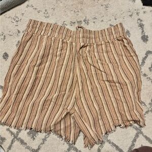 Royalty For Me Striped Brown Women's Shorts